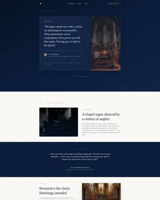 Organ Restorer Client Testimonial Landing Page Template