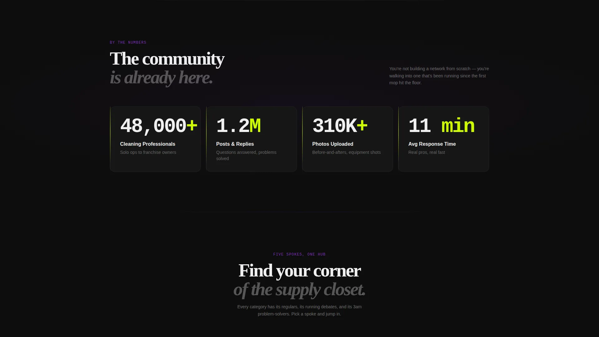 Cleaning Service Community Forum Landing Page Template