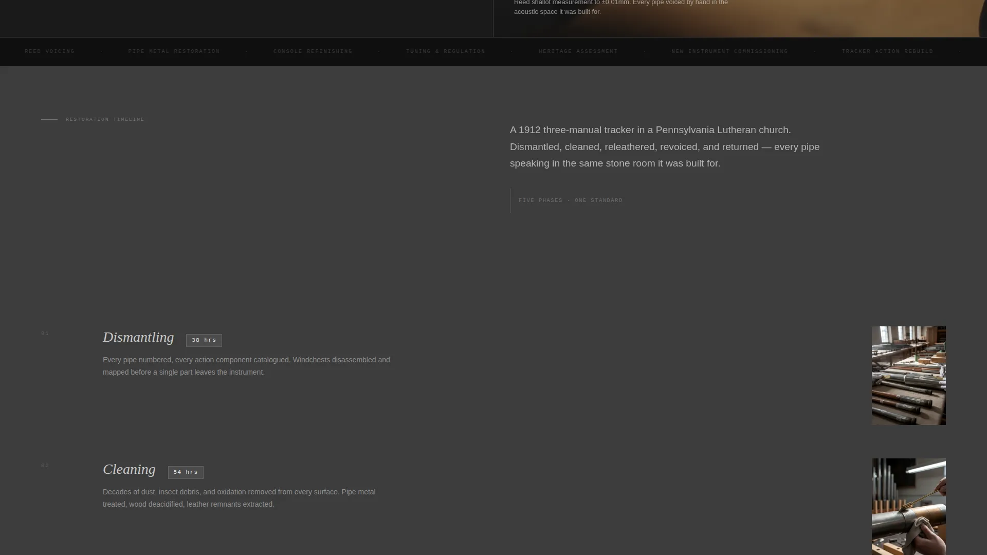 Precision Organ Builder & Restorer Landing Page Template