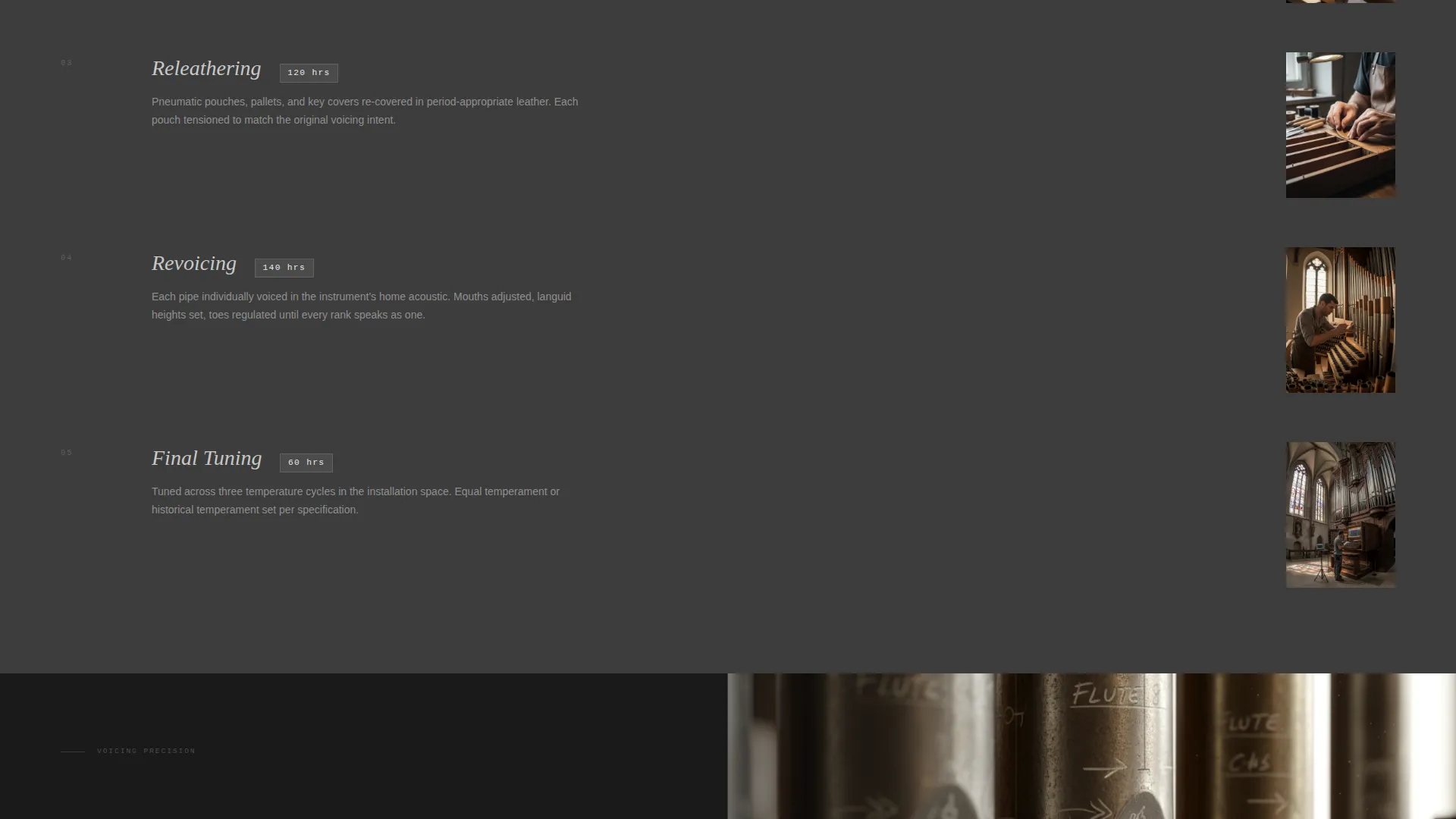 Precision Organ Builder & Restorer Landing Page Template