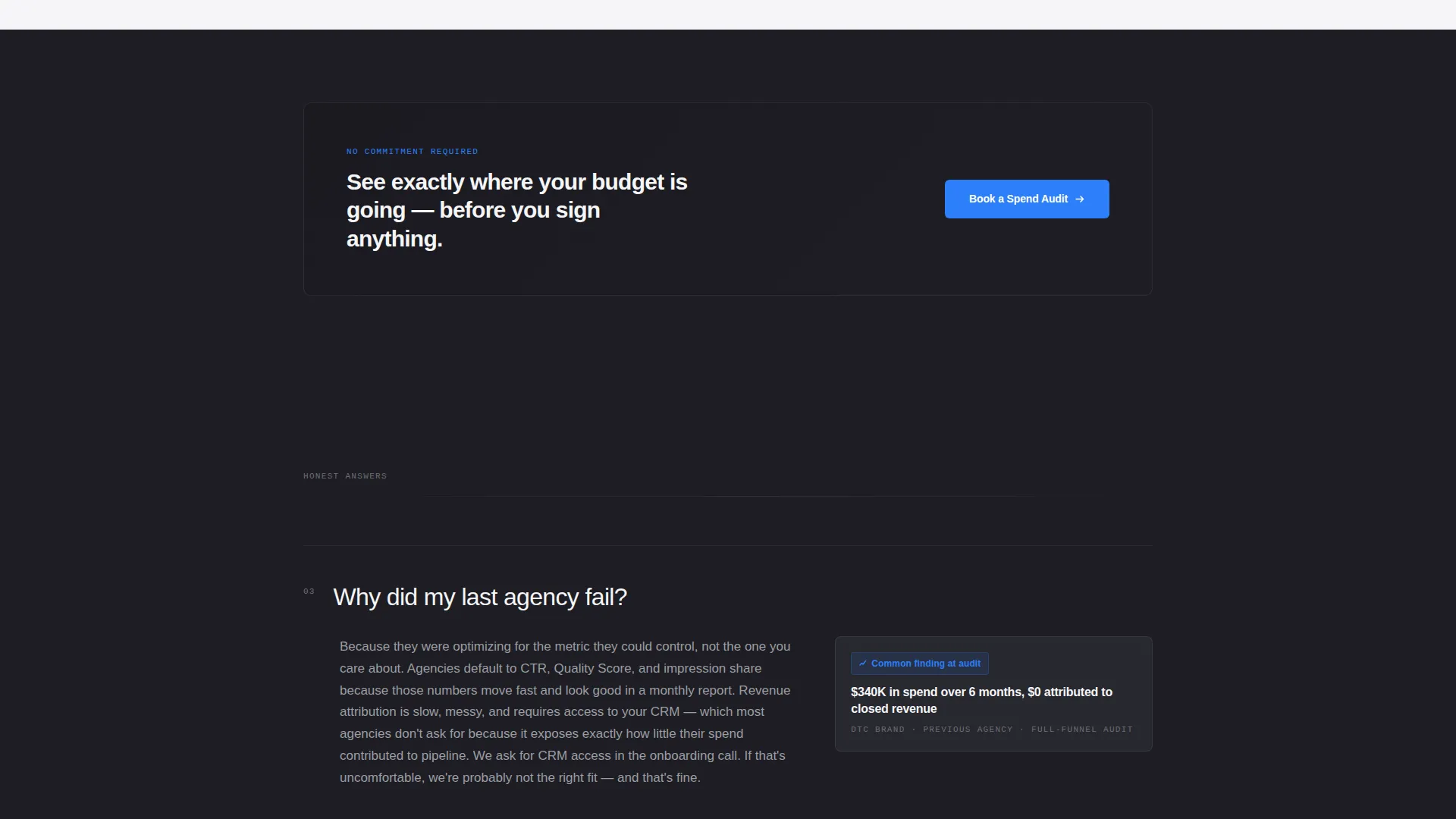 Performance Marketing Agency Landing Page Template