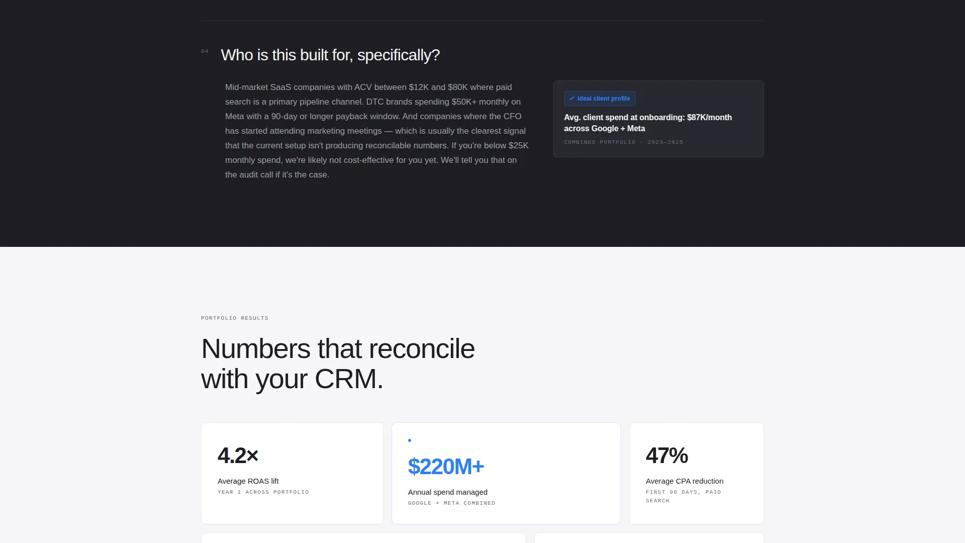 Performance Marketing Agency Landing Page Template