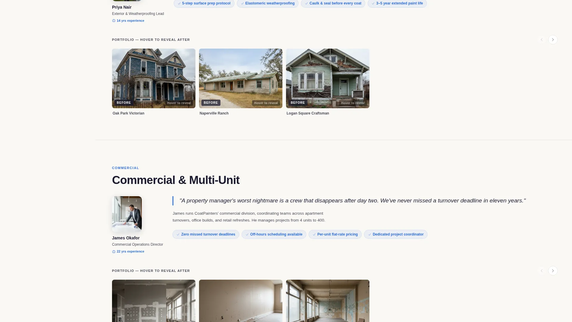 House Painter Booking Landing Page Template