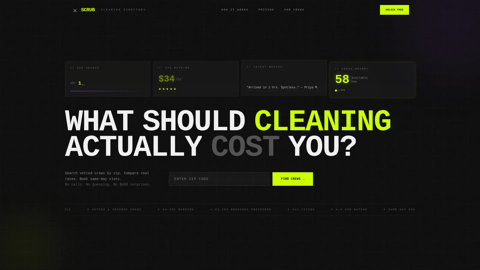 Cleaning Service Digital Presence Specialist Booking Website Template