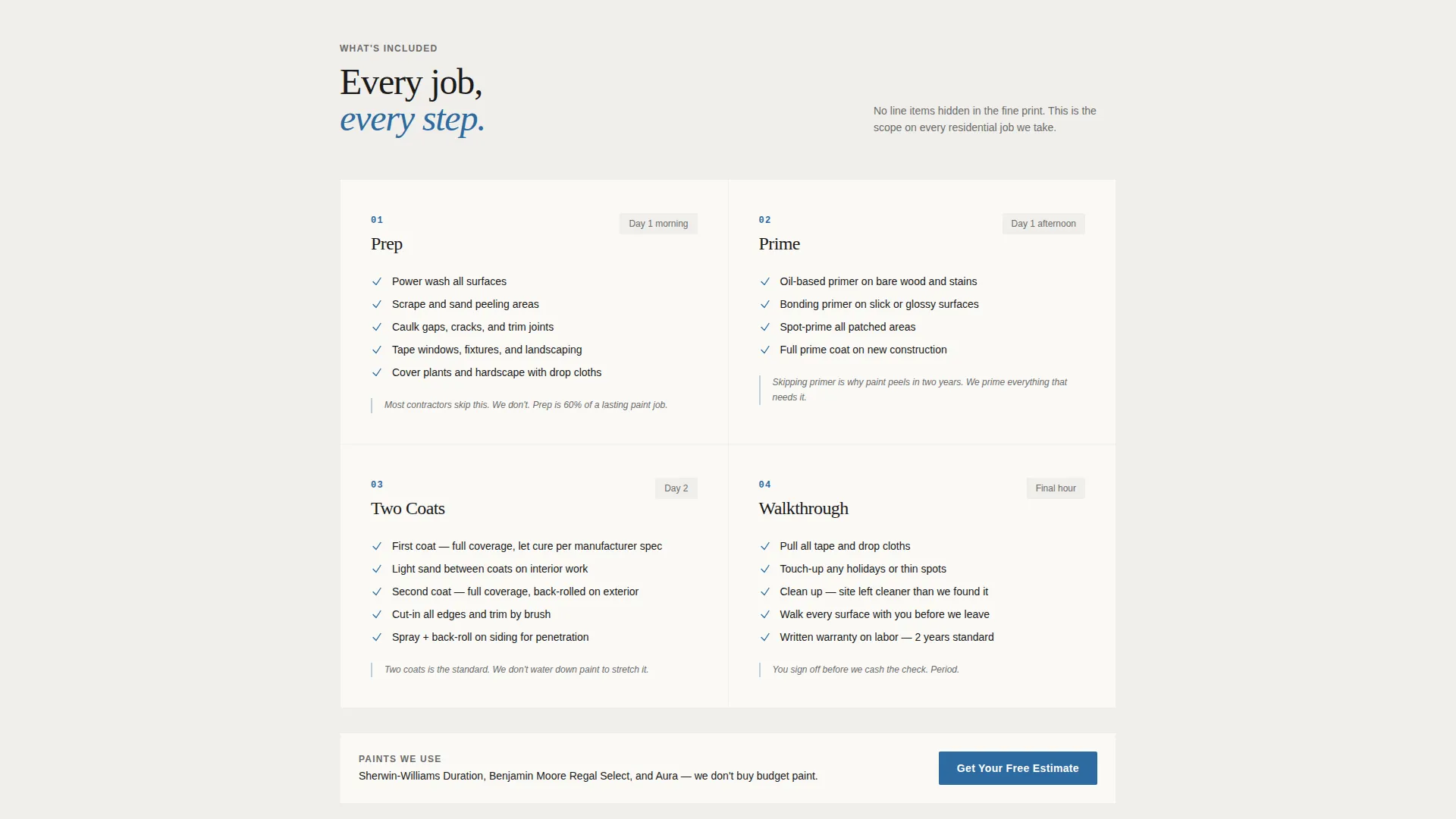 Professional House Painter Landing Page Template