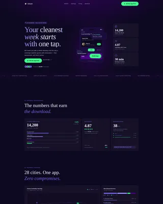 Cleaning Service SaaS Booking Platform Website Template