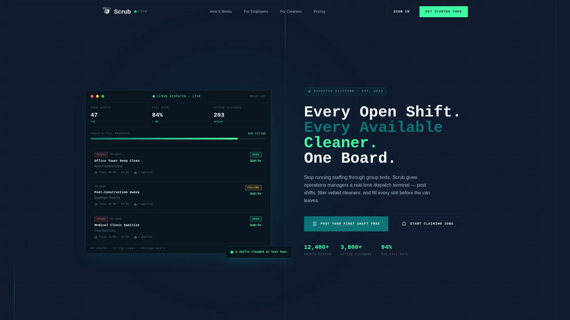 Cleaning Service Digital Presence Professional Website Template