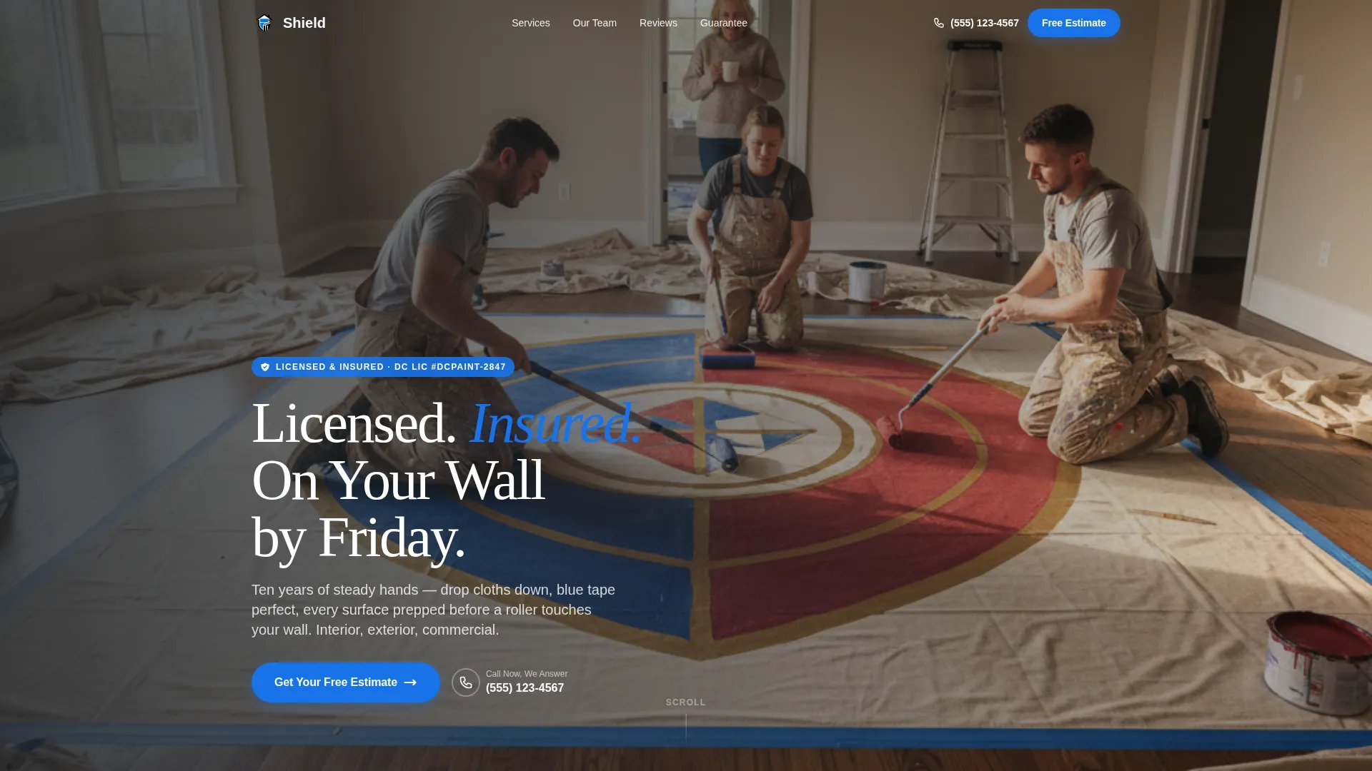 Painter Landing Page Template - Trust-First Design