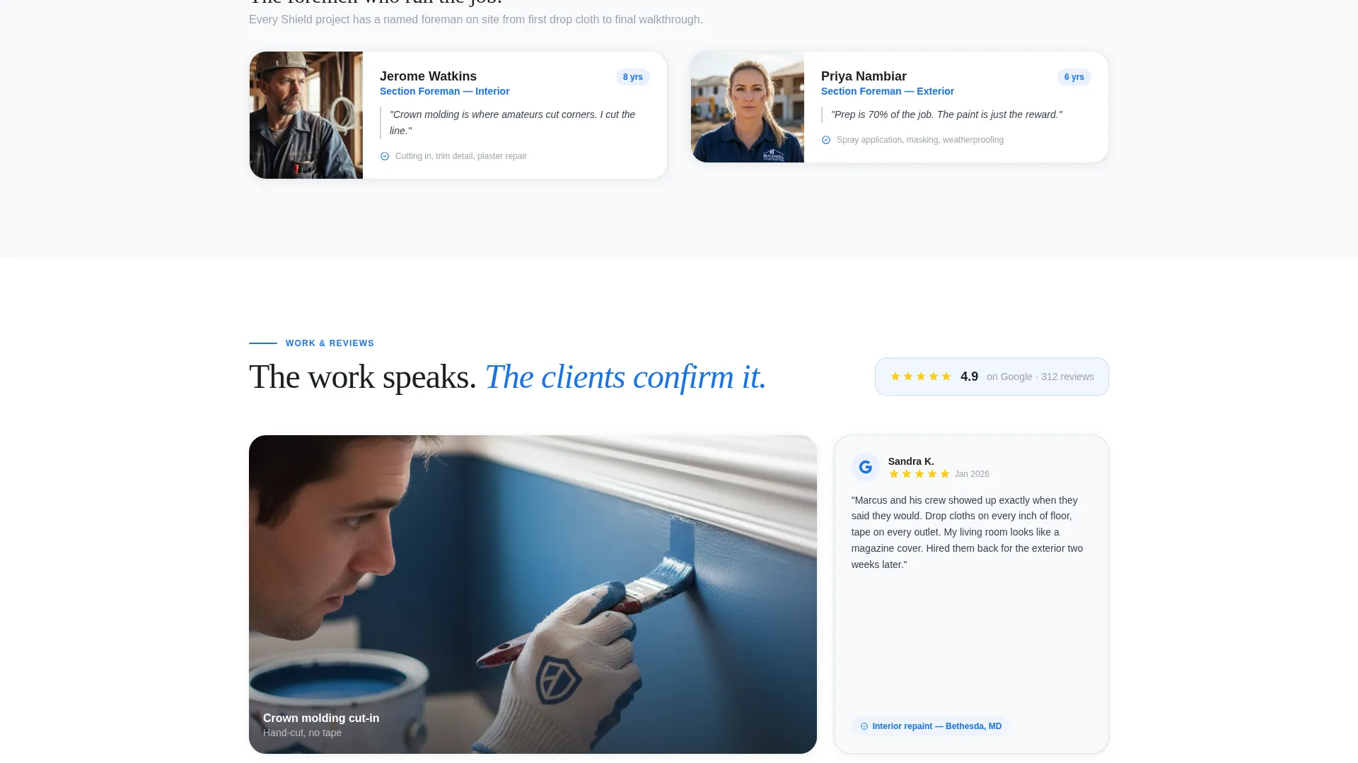 Painter Landing Page Template - Trust-First Design
