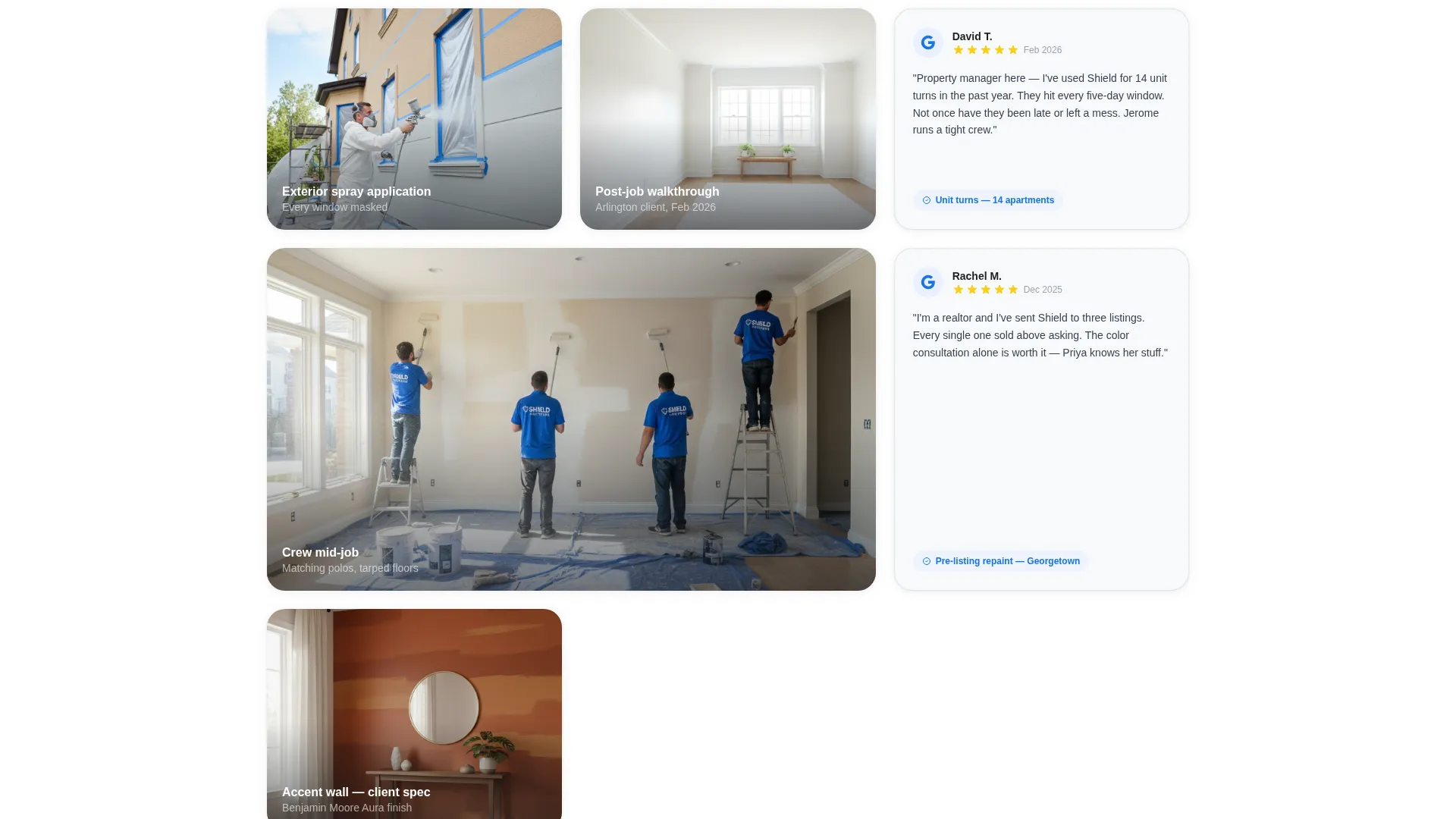 Painter Landing Page Template - Trust-First Design