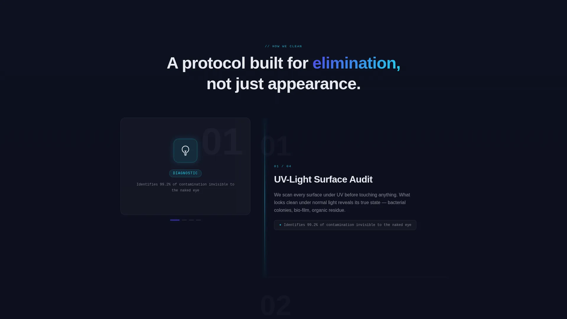 Futuristic Cleaning Service Tech Website Template