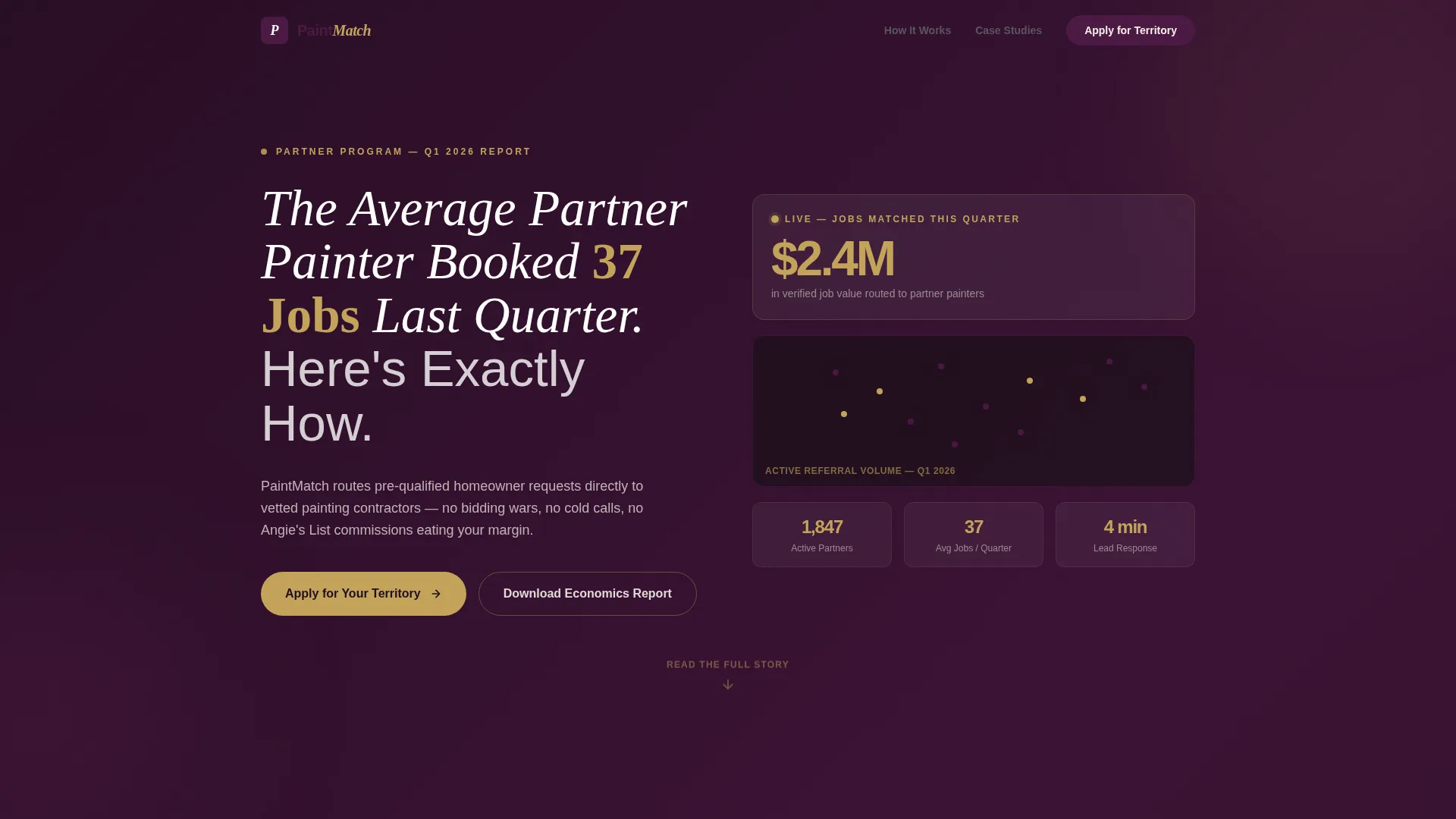 Painter Referral Program Landing Page Template