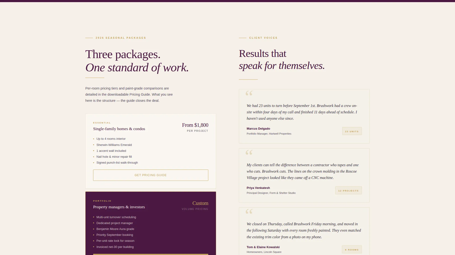 Painter Seasonal Promotion Landing Page Template