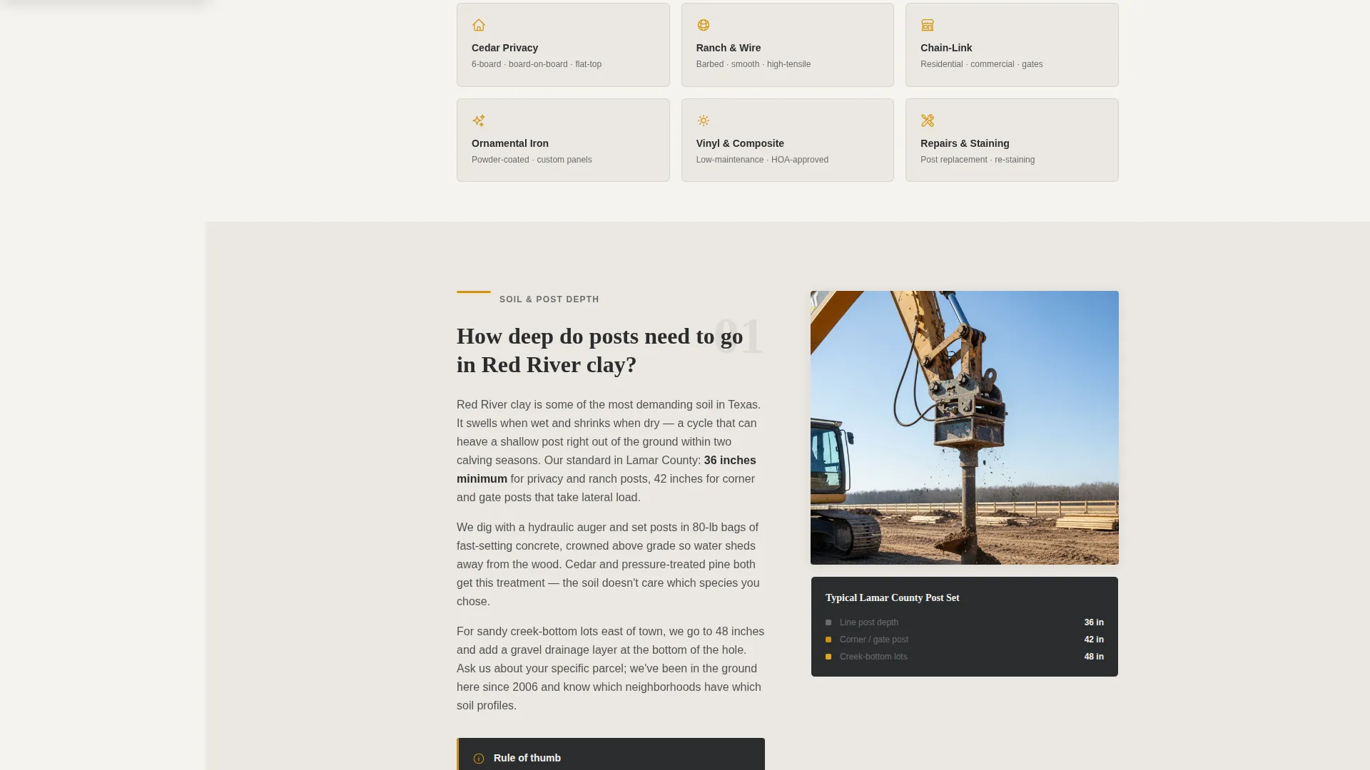 Fence Company Landing Page Template for Local Contractors