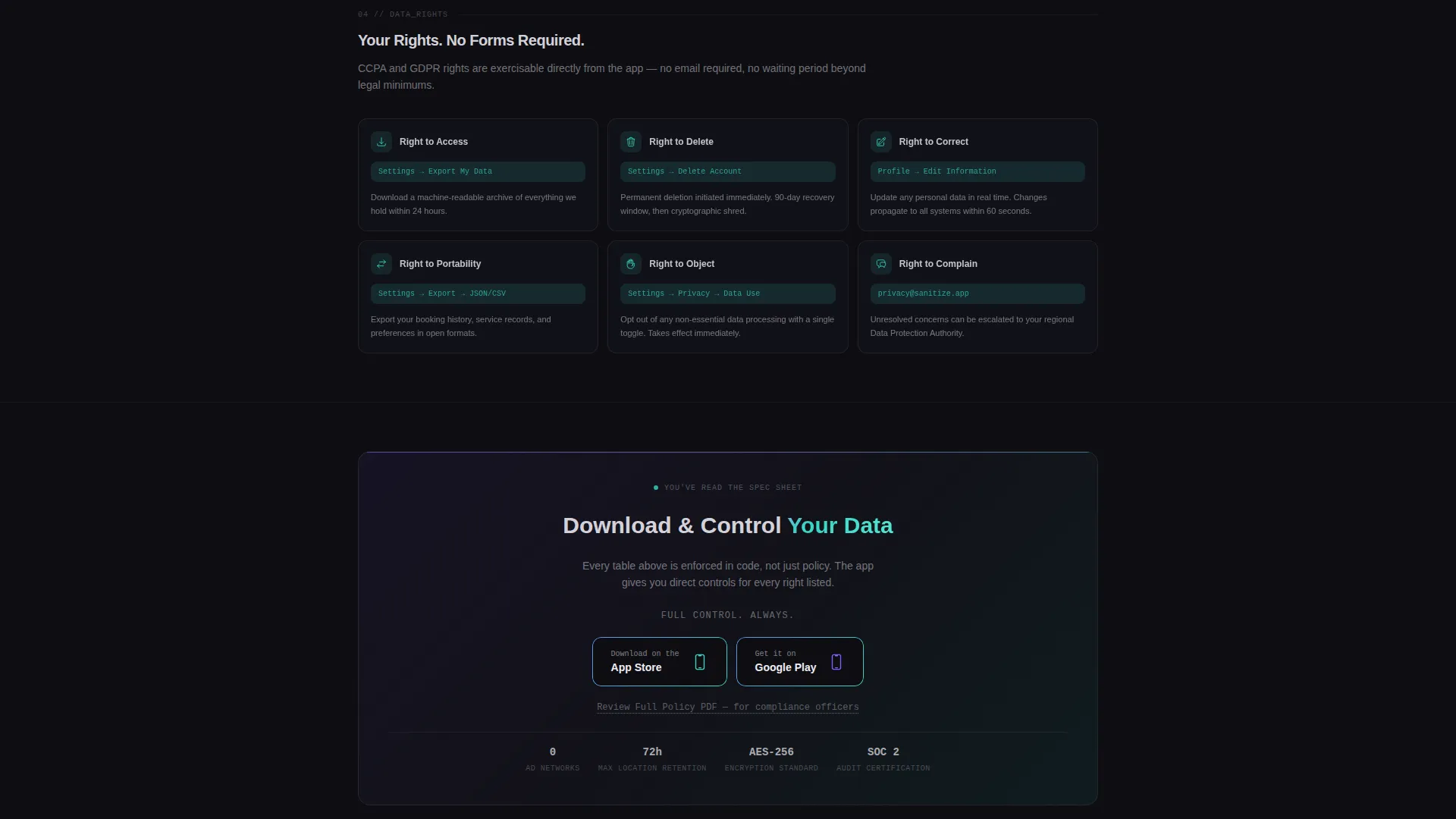 Cleaning Service Privacy Policy & Transparency Website Template