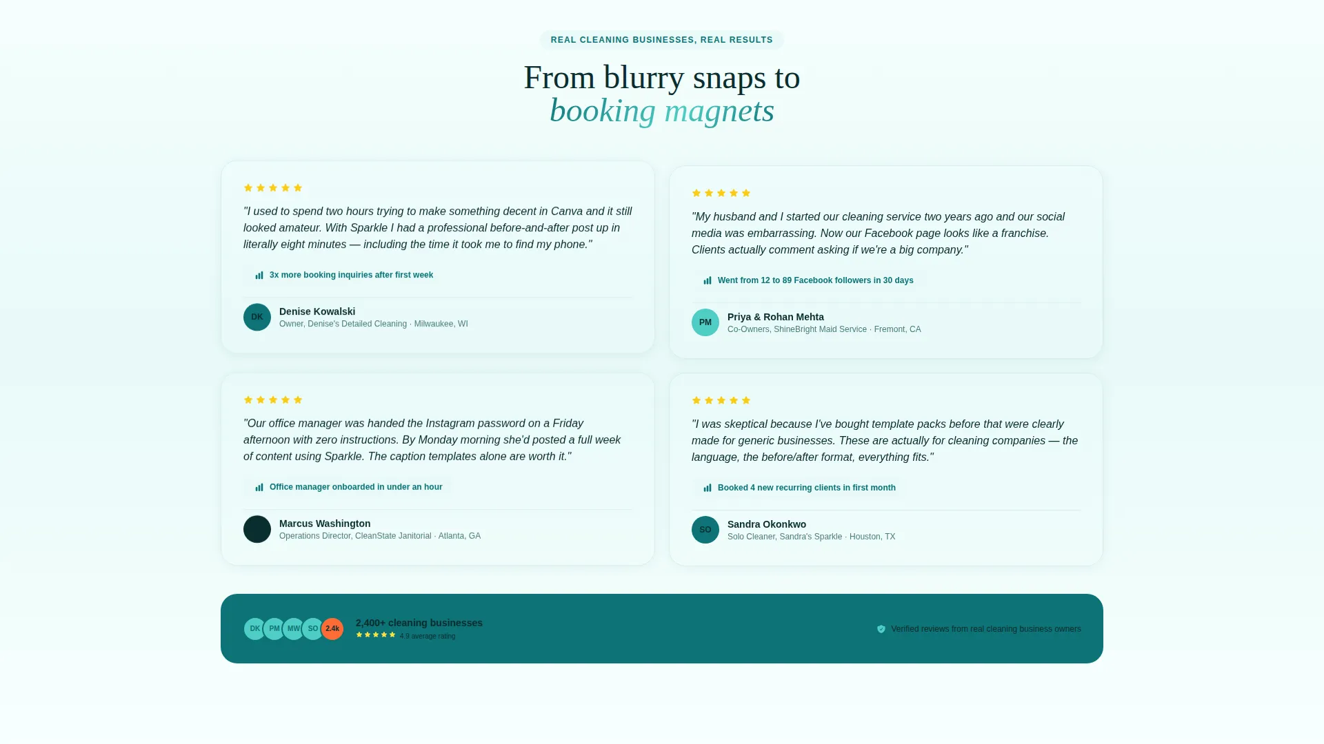 Cleaning Service Digital Presence Reviews Website Template