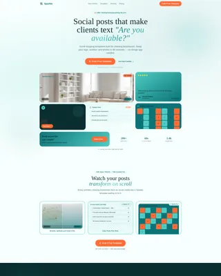 Cleaning Service Digital Presence Reviews Website Template