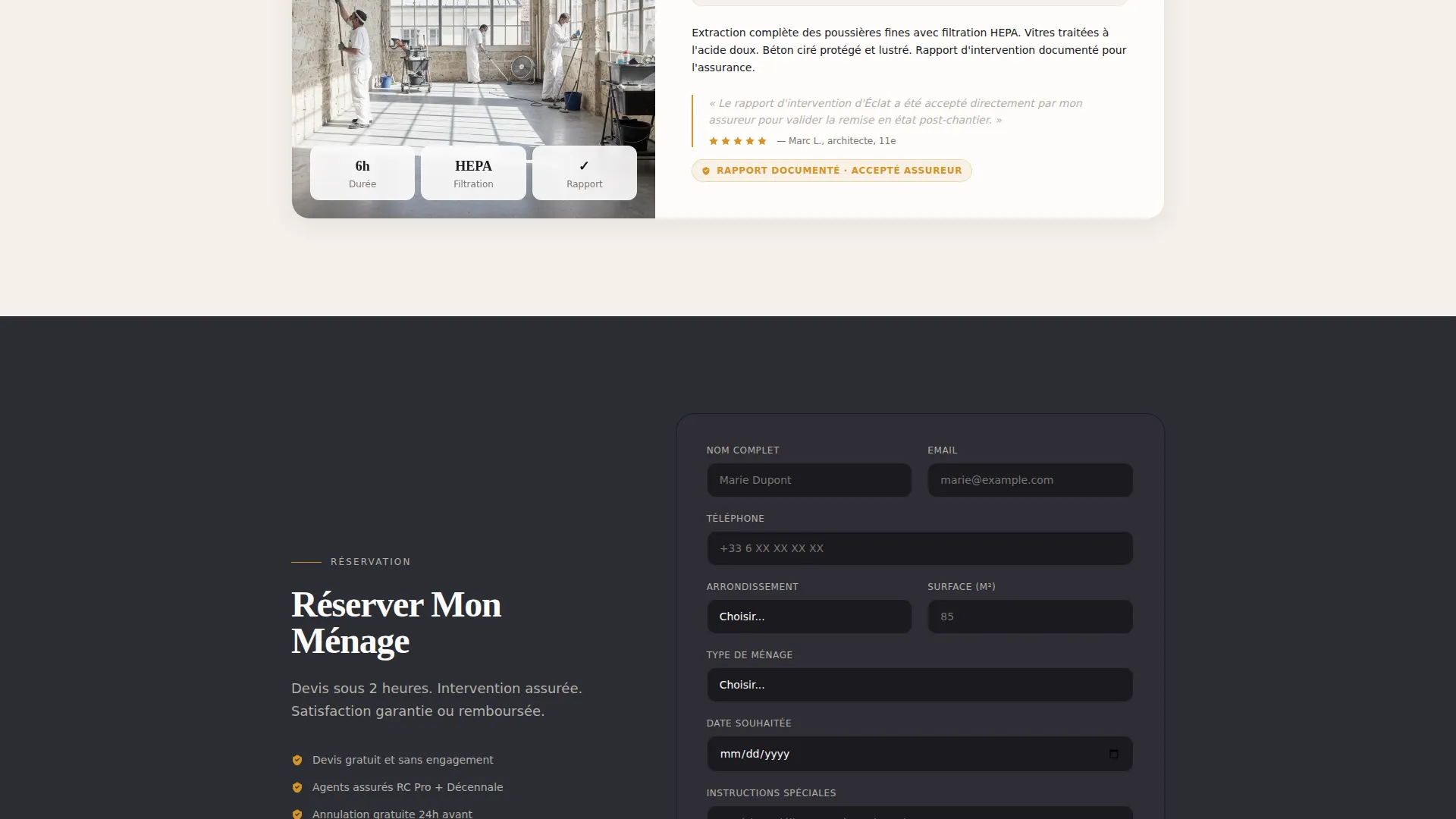 Trusted Cleaning Landing Page Template
