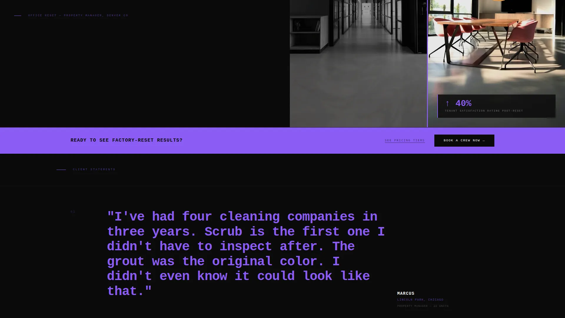 Minimalist Cleaning Landing Page Template