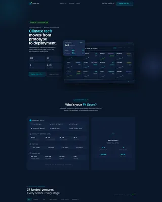 Climate Tech Accelerator Portfolio & Fit Score Website Template