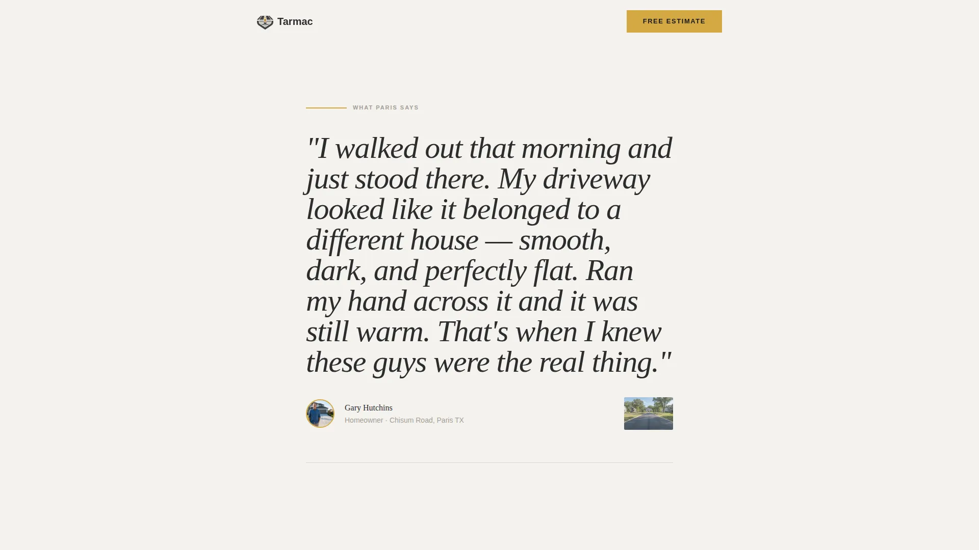 Expert Paving Contractor Landing Page Template