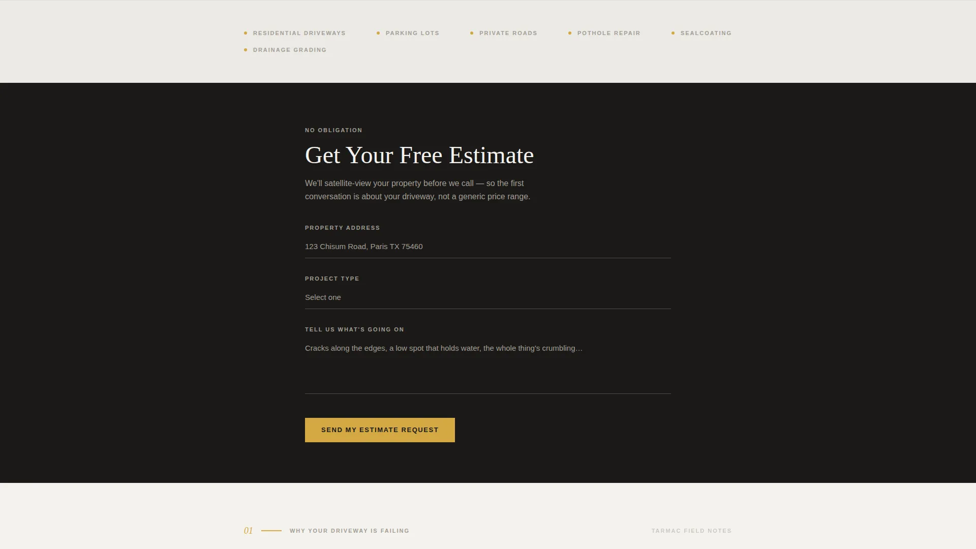 Expert Paving Contractor Landing Page Template