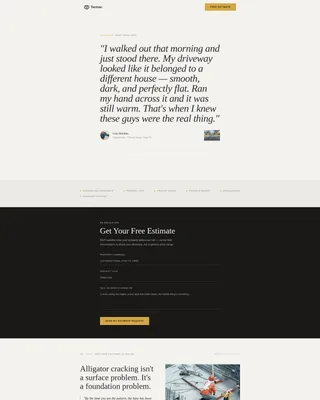 Expert Paving Contractor Landing Page Template