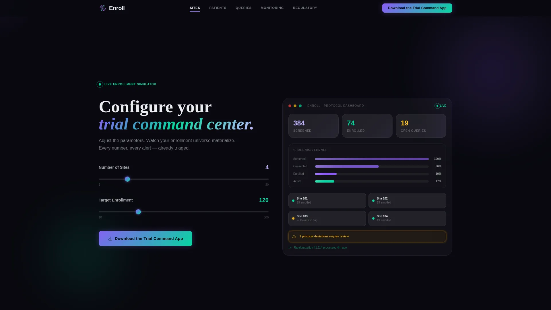 Clinical Trial Vertical SaaS Cost Calculator Website Template