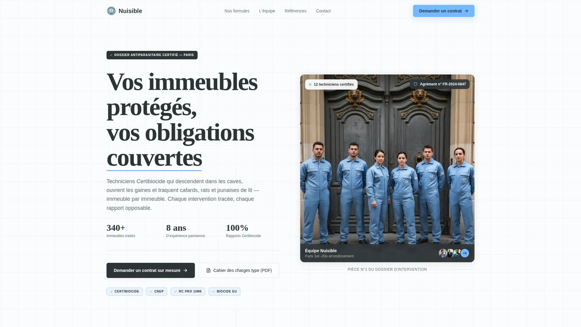 Certified Pest Control Landing Page Template