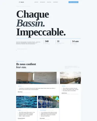 Editorial Pool Cleaning Landing Page Template