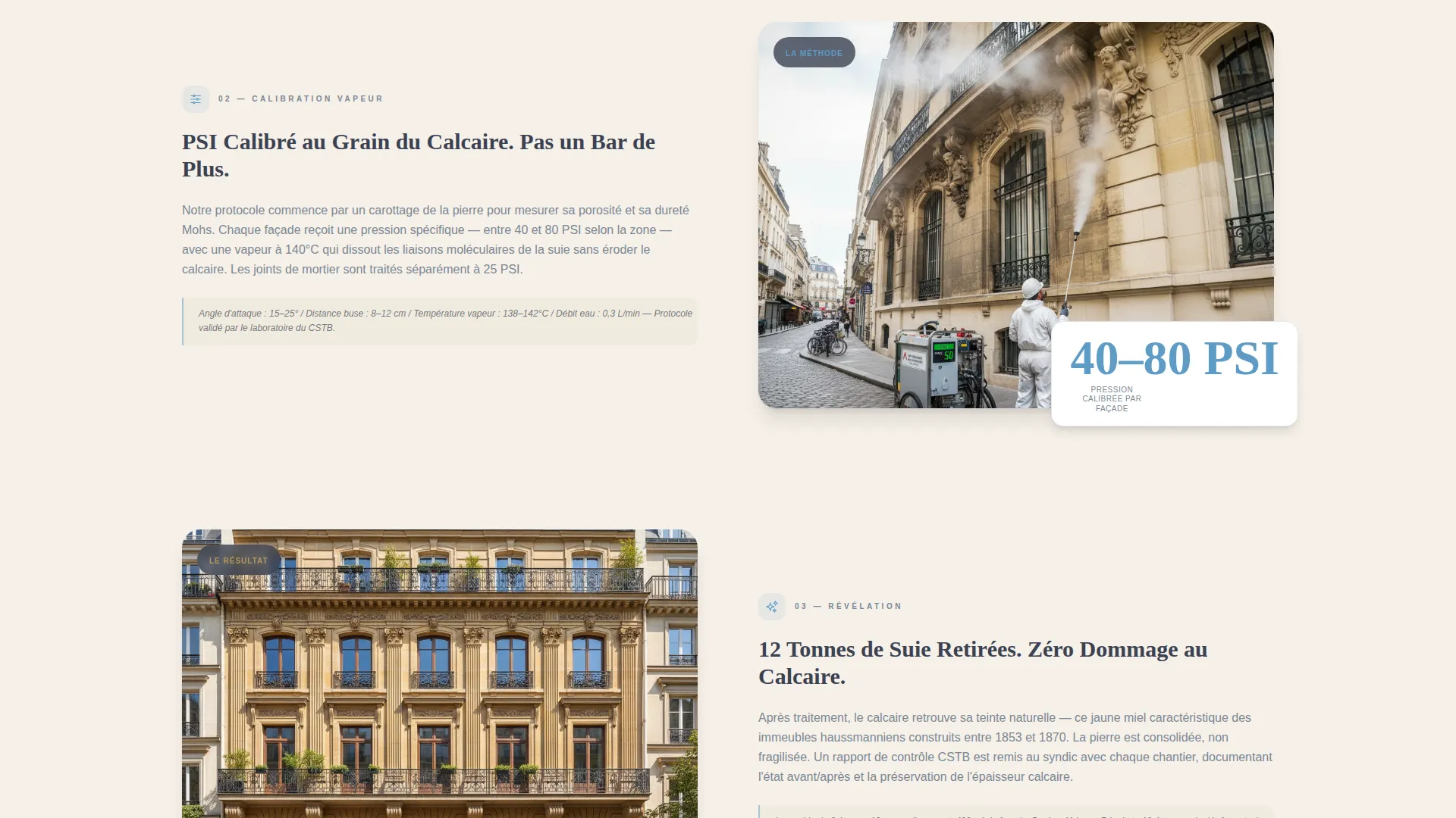 Façade Restoration Landing Page Template for Paris Services