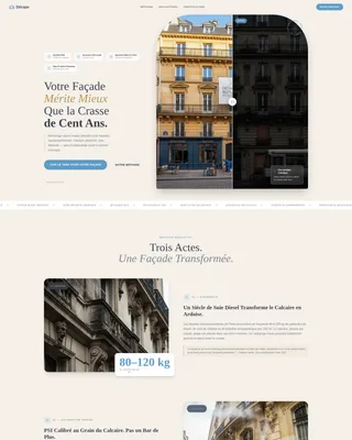Façade Restoration Landing Page Template for Paris Services