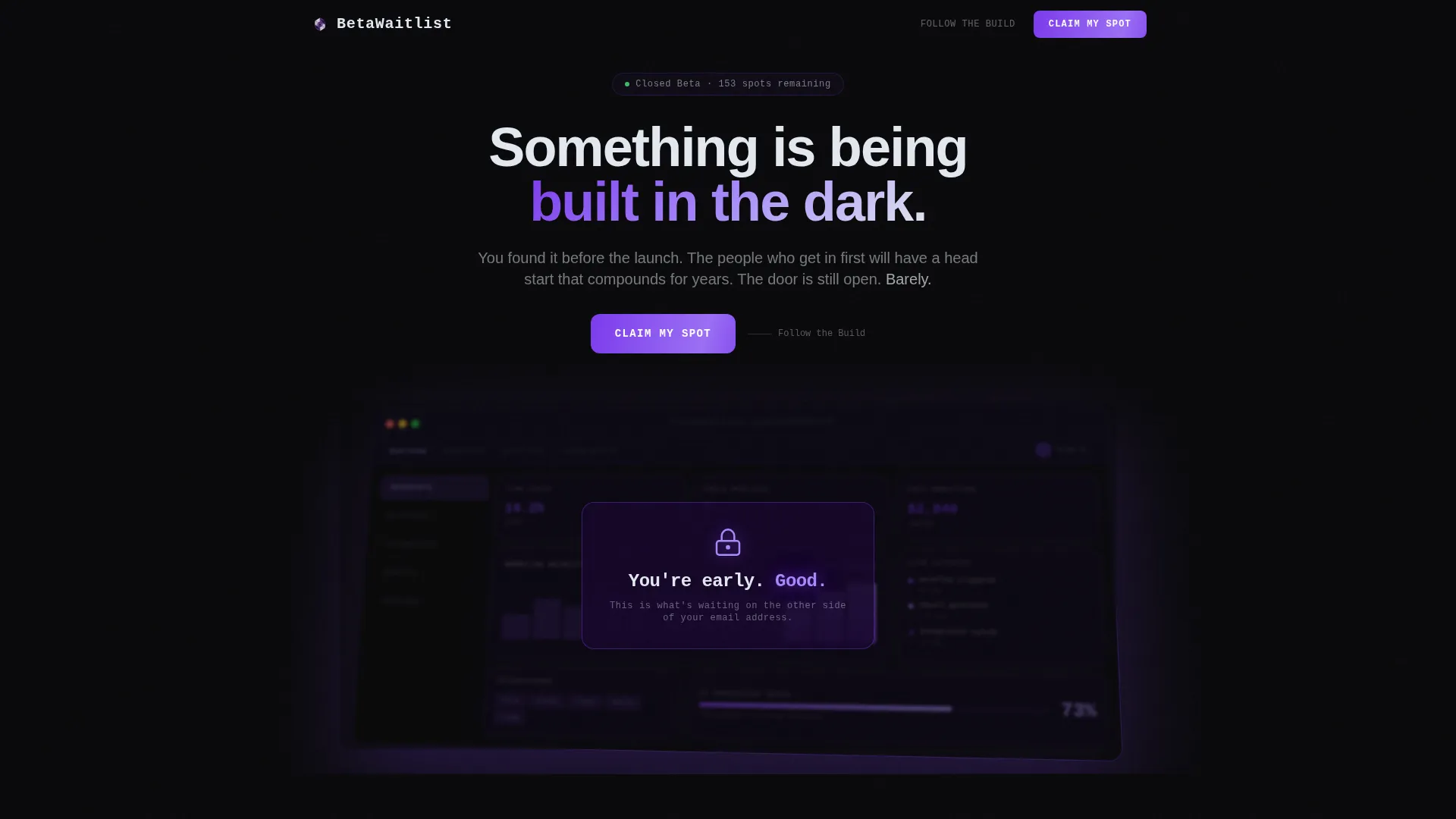 Beta & Early Access Pre-Launch Website Template
