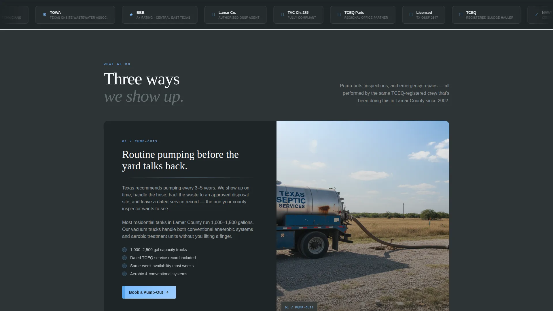 Septic Service Landing Page Template for Local Pros