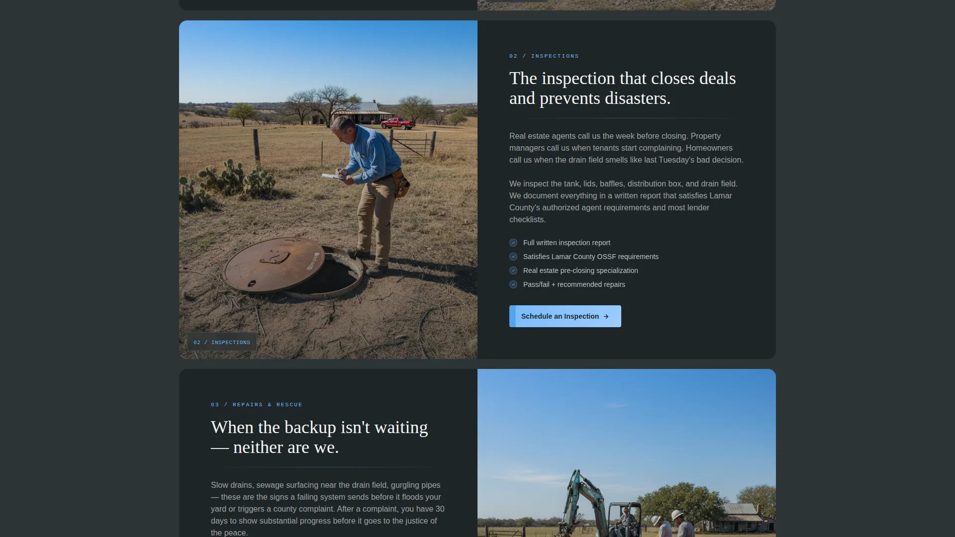 Septic Service Landing Page Template for Local Pros