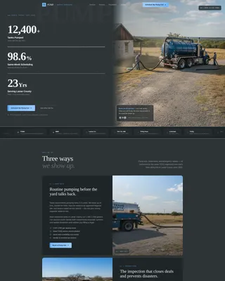 Septic Service Landing Page Template for Local Pros