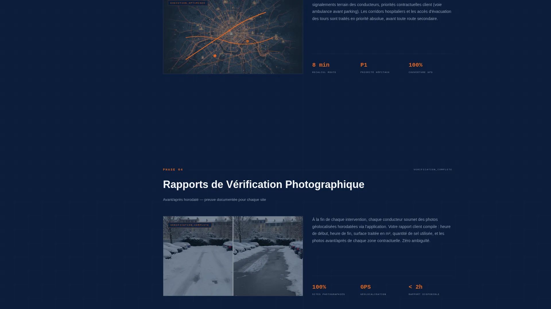 Paris Snow Removal B2B Landing Page Template
