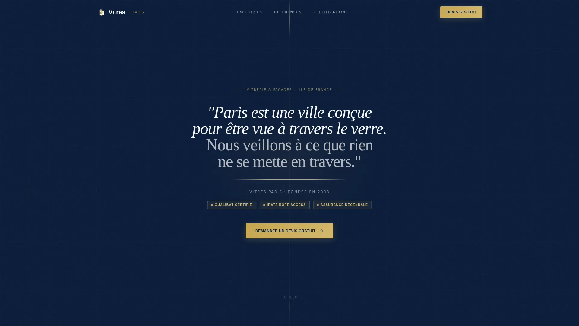 Paris Window Cleaning Landing Page Template