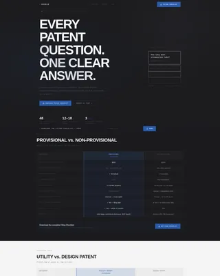 Patent Agent Resource & FAQ Landing Page Template
