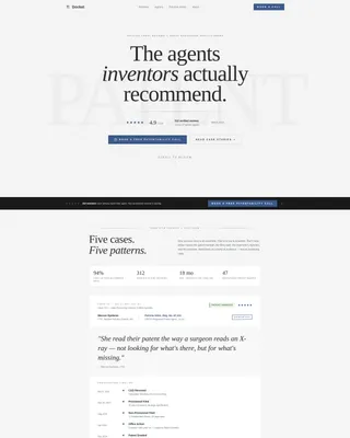 Patent Agent Reviews & Booking Landing Page Template