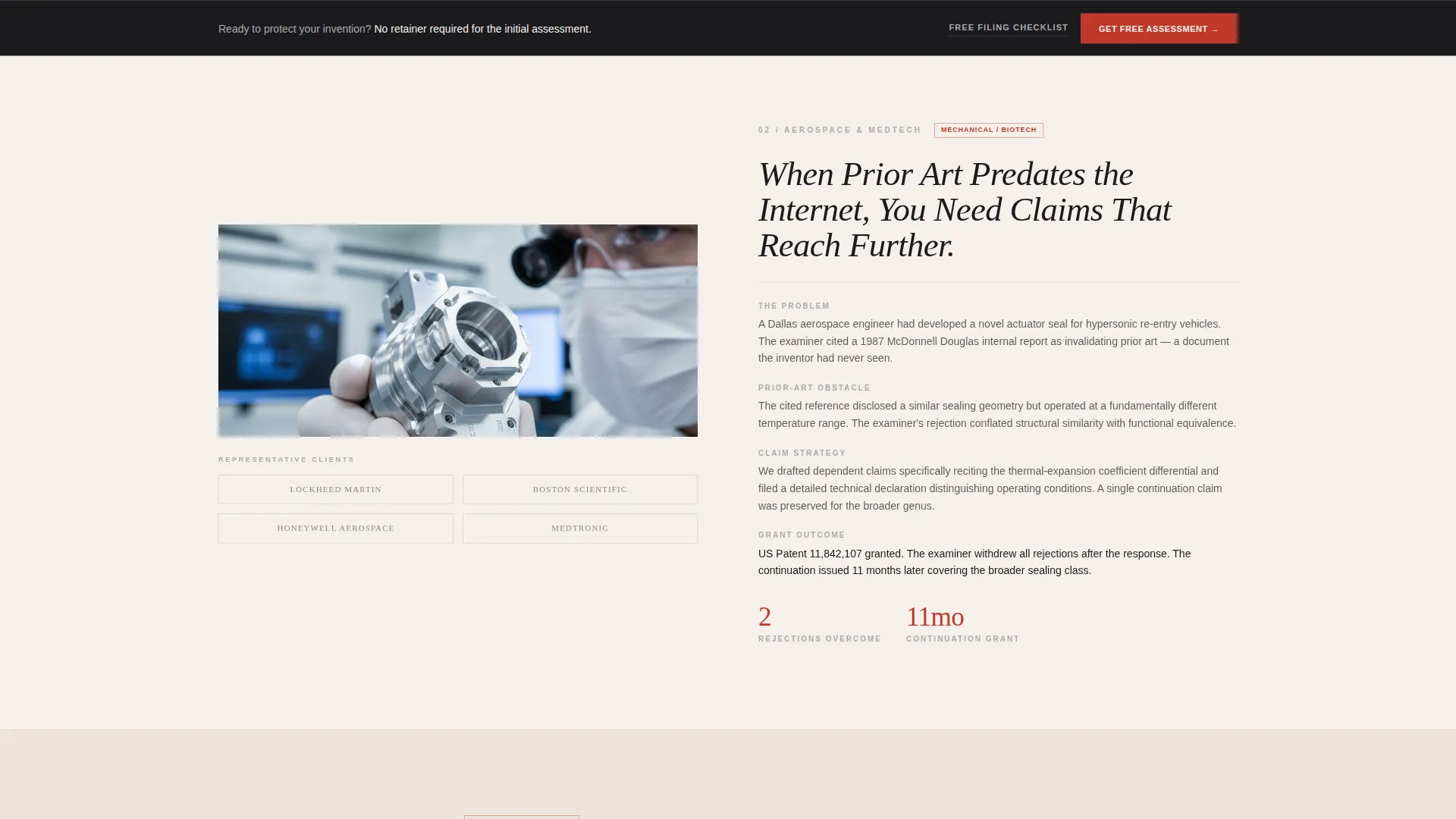 Authoritative Patentagent Landing Page Template