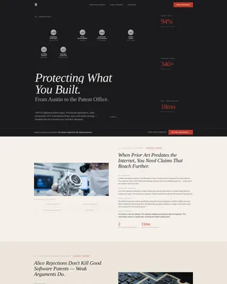 Authoritative Patentagent Landing Page Template