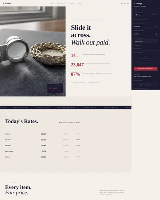 Pawnbroker Booking Landing Page Template