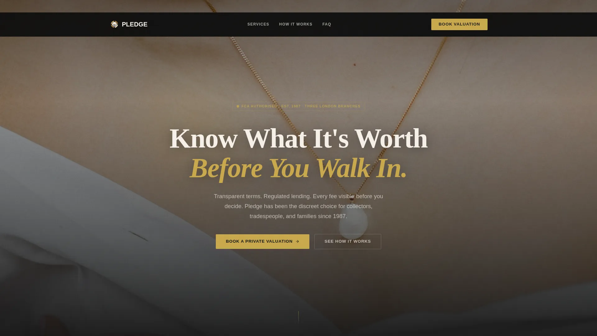 Pawnbroker Booking Landing Page Template