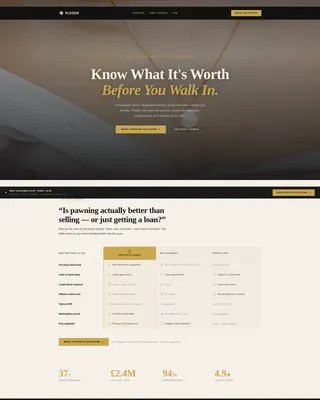 Pawnbroker Booking Landing Page Template