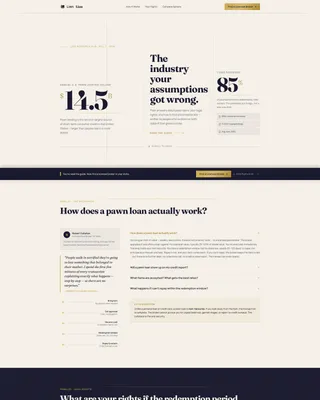 Pawnbroker Resource & FAQ Landing Page Template