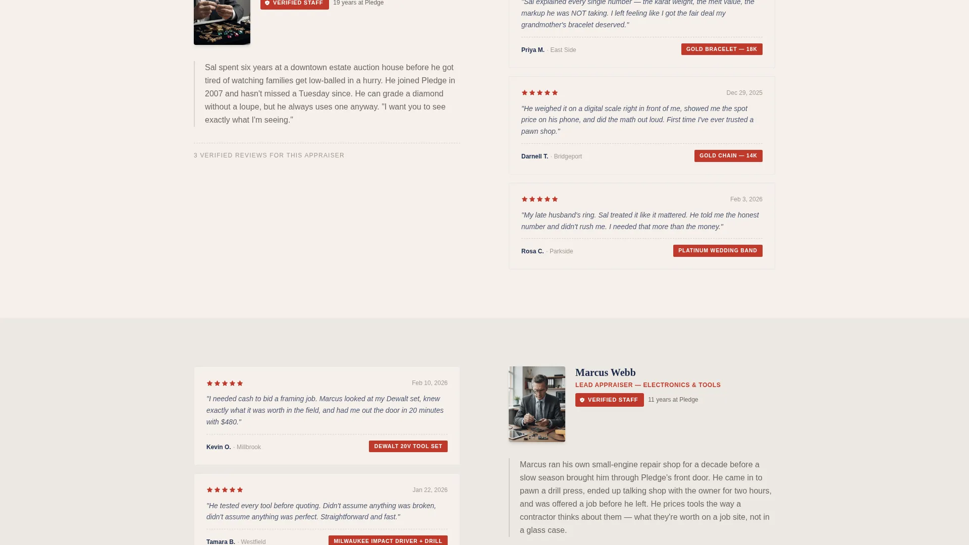 Credible Pawn Broker Landing Page Template
