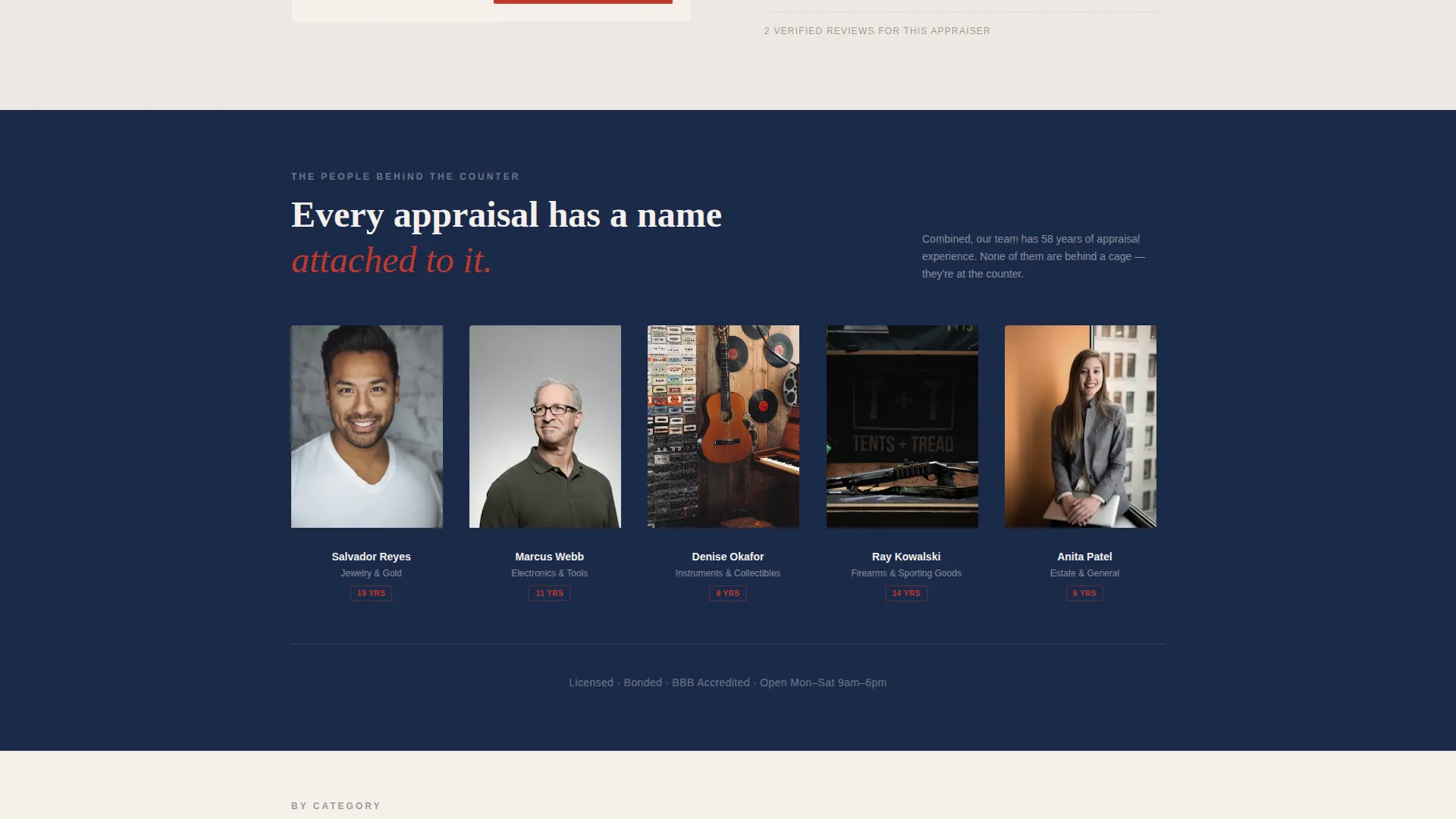 Credible Pawn Broker Landing Page Template