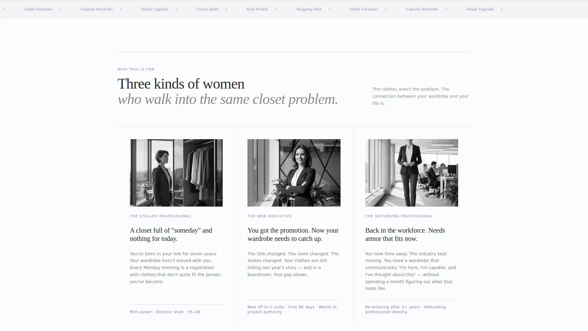 Editorial Personal Stylist Landing Page Template