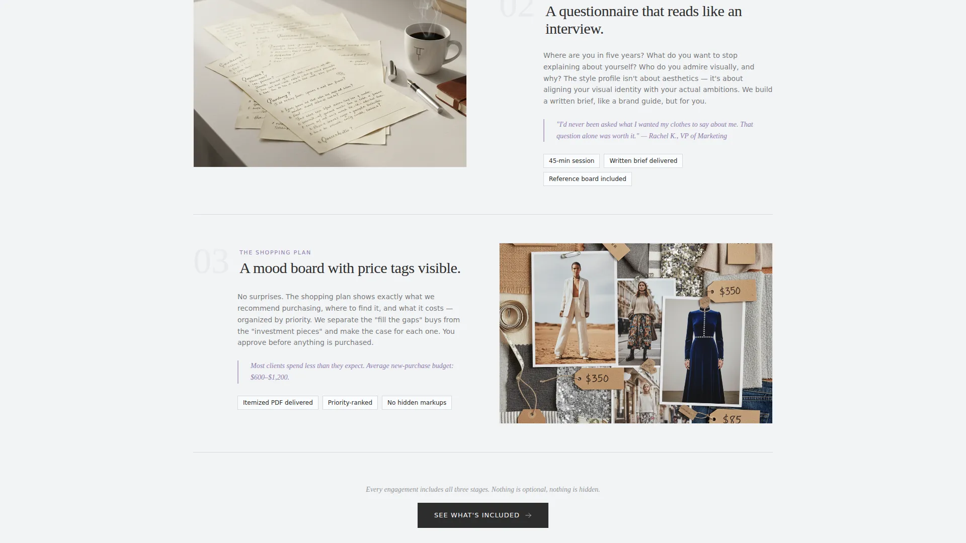Editorial Personal Stylist Landing Page Template